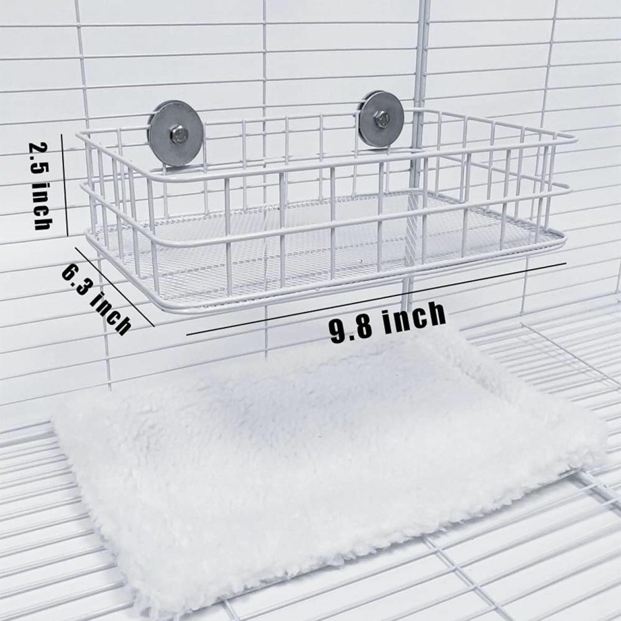 Small Animal WOLEDOE | Woledoe Rat Cage Platform, All-Metal Basket Chew-Proof Design, Chinchilla Toys And Cage Accessories Ledge Ramp Fit Ferret, Guinea Pig, Sugar Glider