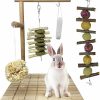 Small Animal kathson | Kathson Bunny Chew Toys For Teeth Grinding, Rabbit Wooden Scratch Board Feet Pad Platform Small Animals Play Toy For Guinea Pigs Chinchilla Hamsters Other Rodent Pets