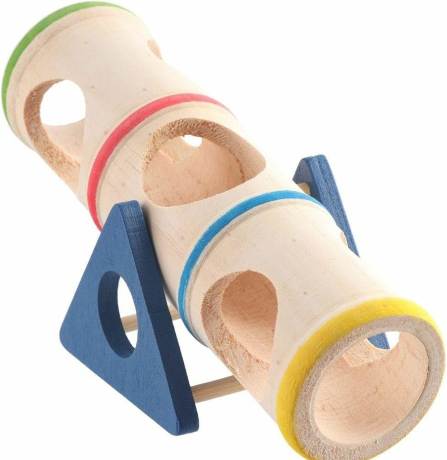 Small Animal Leadigol | Leadigol Wood Tunnel Tube For Hamster Rats,Hamster Wooden Tunnel Toy,Small Animals Cage Exercise Tube Chew Toy,For Squirrel Mice Guinea Pig