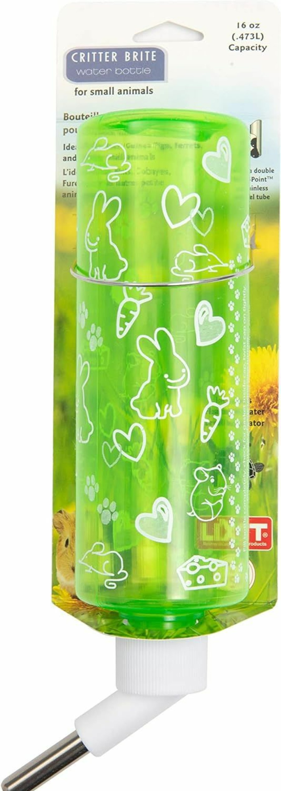 Small Animal Lixit | Lixit Critter Bright Water Bottles For Hamsters, Rabbits, Chinchillas, Ferrets, Guinea Pigs And Other Small Animals (4 Ounce, Assorted Colors Pack Of 1)