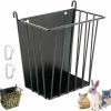 Small Animal LUAVIARU | Luaviaru Upgrades Rabbit Hay Feeder - Guinea Pig Hay Feeder - Metal Frame Hay Rack With Adjustable Hook - Less Wasted - For Guinea Pigs - Chinchilla Bunny Cage Accessories - Bunny Feeder