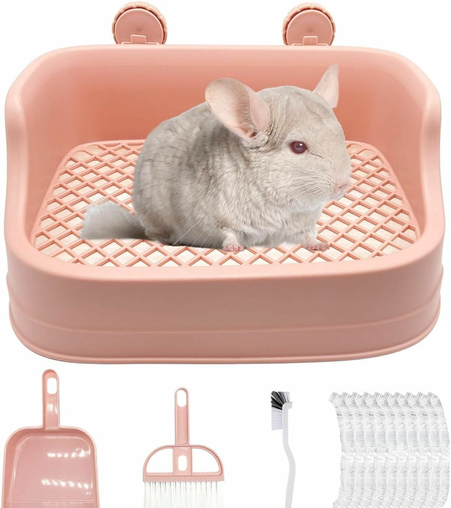 Small Animal RMNHPTK | Rmnhptk Rabbit Litter Box Pet Potty Small Animal Bins Box Guinea Pig Litter Tray Bunny Training Toilet For Rabbits Guinea Pigs Chinchillas (Blue)