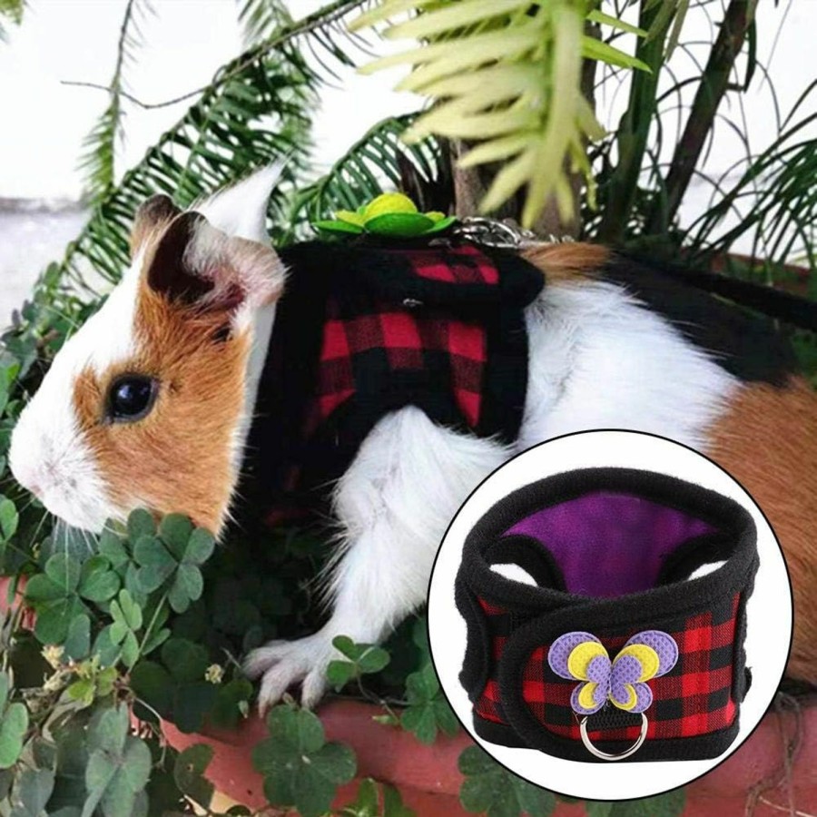 Small Animal YOUTHINK | Pet Harness Vest Set, Soft Mesh Small Harness And Leash For Guinea Pigs, Hamster, Ferret, Rabbit, Chinchilla And Similar Small Animals