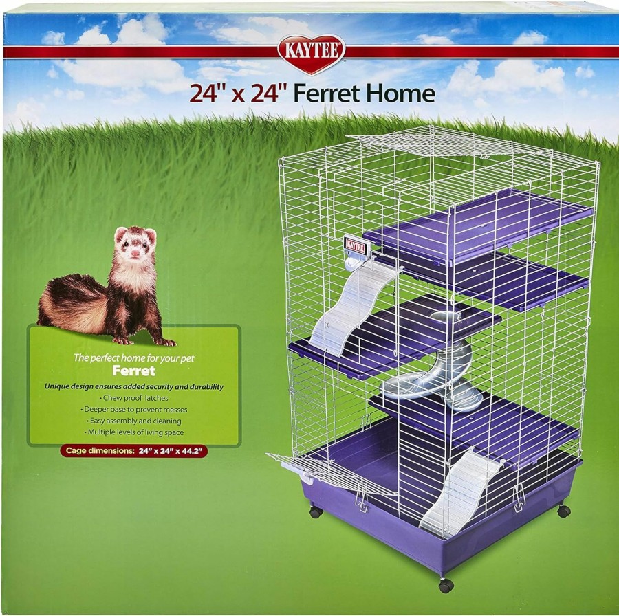 Small Animal Kaytee | Kaytee My First Home Multi-Level Habitat With Casters For Pet Ferrets