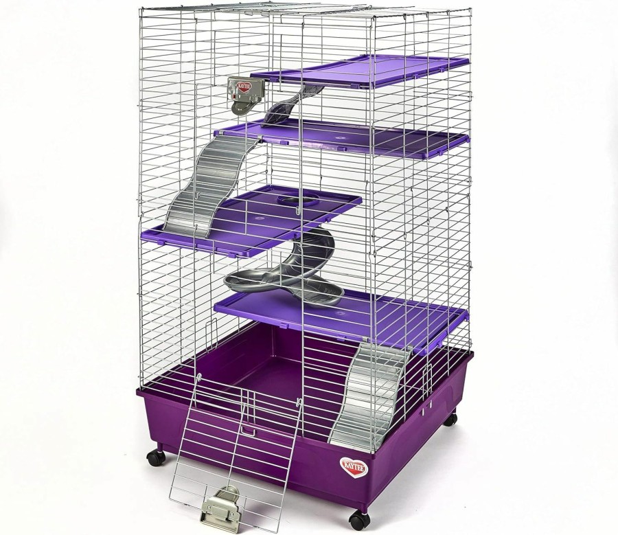 Small Animal Kaytee | Kaytee My First Home Multi-Level Habitat With Casters For Pet Ferrets