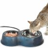 Small Animal K&H Pet Products | K&H Pet Products Heated Thermo-Kitty Cafe Outdoor Heated Cat Bowls, Feral Cat Feeding Station - No More Frozen Food Or Water