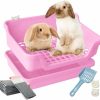 Small Animal HoppScotch.bun | Hoppscotch.Bun Bumbox Large Rabbit Litter Box W Plastic Grid & Dump Tray-Bunny Poop Tray Safe For Bunny Feet Pet Bunny Supplies- Rabbit Cage Accessories For Training Corner Bunny Litter Pan