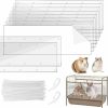 Small Animal UNIFAMILY | Unifamily 10Pcs Pet Cage Liner, Flexible 14" 4.5" Pet Cage Guard Liners Clear, Scatter Guard For Cage, Rabbit Urine Guard Clear Sheet,Guinea Pig Cage Urine Guard Side Lining (10Pcs 14" 4.5")