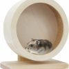 Small Animal Wontee | Small Pets Exercise Wheel Hamster Wooden Mute Running Spinner Wheel Play Toy For Rat Gerbil Mice Chinchillas Hedgehogs Guinea Pigs (Large 11.4\")