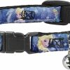 Small Animal Buckle-Down | Buckle-Down Breakaway Cat Collar - Frozen Elsa The Snow Queen Poses/Snowflakes - 1/2\" Wide - Fits 8-12\" Neck - Medium