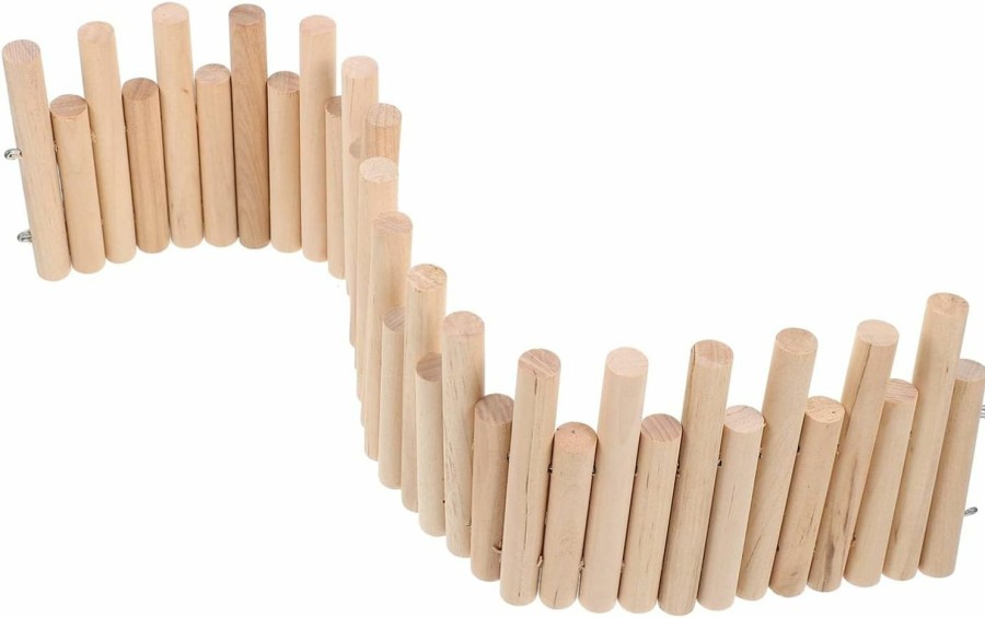 Small Animal ULTECHNOVO | Ultechnovo Hamster Toys Hamster Wooden Bridge, Flexible Wood Hideout, Door Fence, Standing Climbing Platform Basket Accessories For, Mice, Gerbil, Chinchilla Chew Toys Decor Wooden Toys