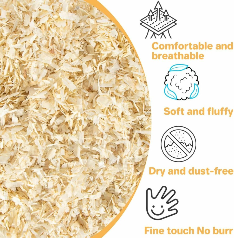 Small Animal Sukh | 31Oz Sukh Chicken Coop Bedding - Aspen Shavings Animal Bedding As Chicken Supplies For Chicken House Bedding Winterizing Nesting For Small Pet Guinea Pig Rabbit Chinchilla Bird Gerbil Odor Control