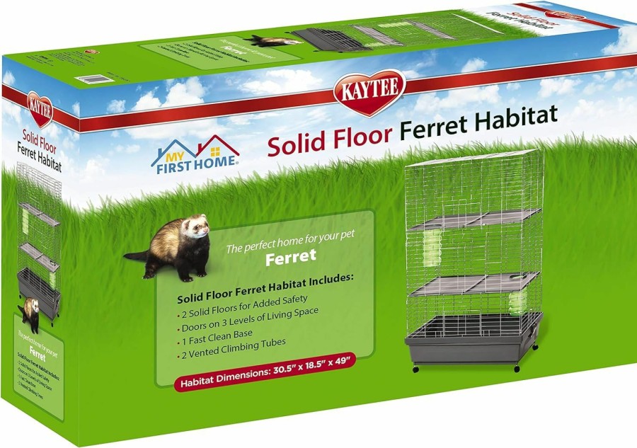 Small Animal Kaytee | Kaytee Solid Floor Habitat With Casters For Pet Ferrets