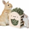 Small Animal JanYoo | Janyoo Wood Hay Feeder For Guinea Pigs,Rabbit Hay Box Holder Large Hay Dispenser Hanging Standing For Cage