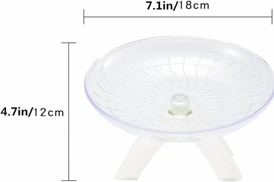 Small Animal Qielie | Qielie Hamster Flying Saucer Silent Running Wheel Quiet Hamster Exercise Wheel For Hamsters, Gerbils, Mice, Hedgehog And Other Small Pets . (White)