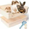 Small Animal HoppScotch.bun | Bumbox Deluxe: Extra Large Rabbit Litter Box, Safe For Bunny Feet, Easy To Clean, Giant Bunny, Rabbit Litter Box W Wireless Grate, Dump Tray, Rabbit Potty Training And Bunny Supplies