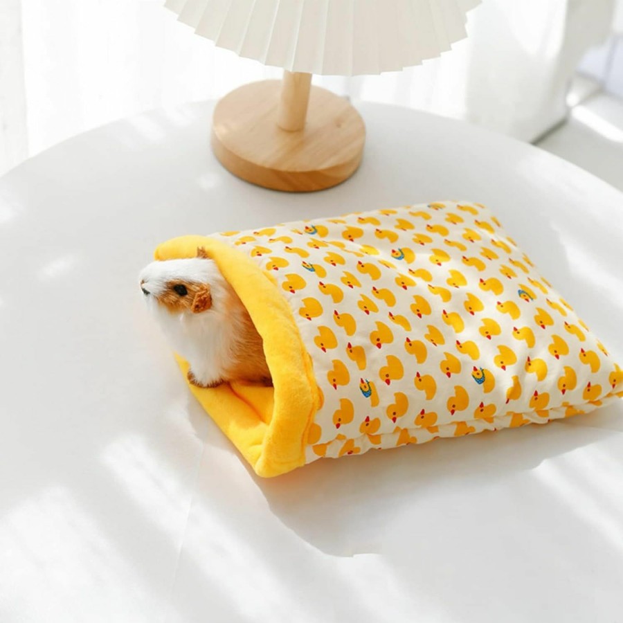 Small Animal Yoxebo | Yoxebo Hamster Sleeping Bag,Winter Soft Warm Bed Plush Small Pet Nest Snuggle Sack Hideout Pouch For Hedgehog Guinea Pig Squirrel Small Animals,Random Color