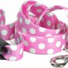 Small Animal Yellow Dog Design | Yellow Dog Design Watermelon Polka Dot Ez-Grip Dog Leash-With Comfort Handle-Large-1\" And 5 Feet (60\") Long