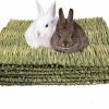 Small Animal kathson | Kathson 6 Pcs Rabbit Large Grass Mat Natural Grass Woven Mat Rabbits Chew Toys Grass Bedding Nest For Small Animal Bunny Rabbit Guinea Pigs Hamster Chinchillas Puppy Biddy Sleeping Chewing