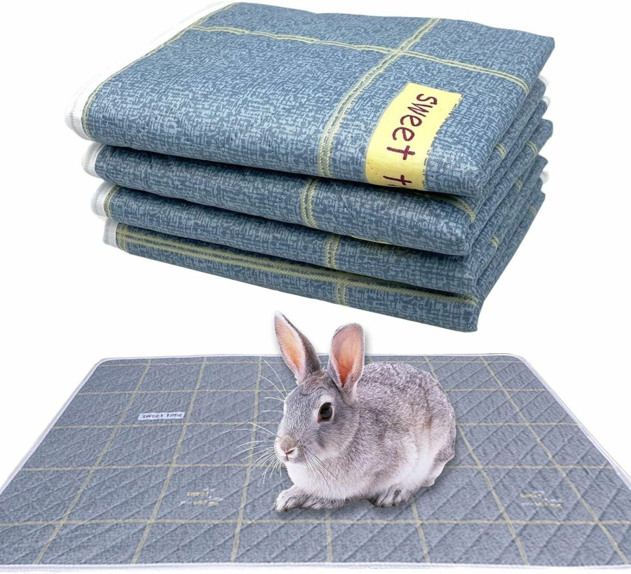 Small Animal RMNHPTK | Rmnhptk 4 Pcs Guinea Pig Cage Liners, Washable Pee Pads For Rabbit Guinea Pigs Small Animals Bedding Mats Pet Training Pads 19.7 X 27.5 Inches (Big Dot)