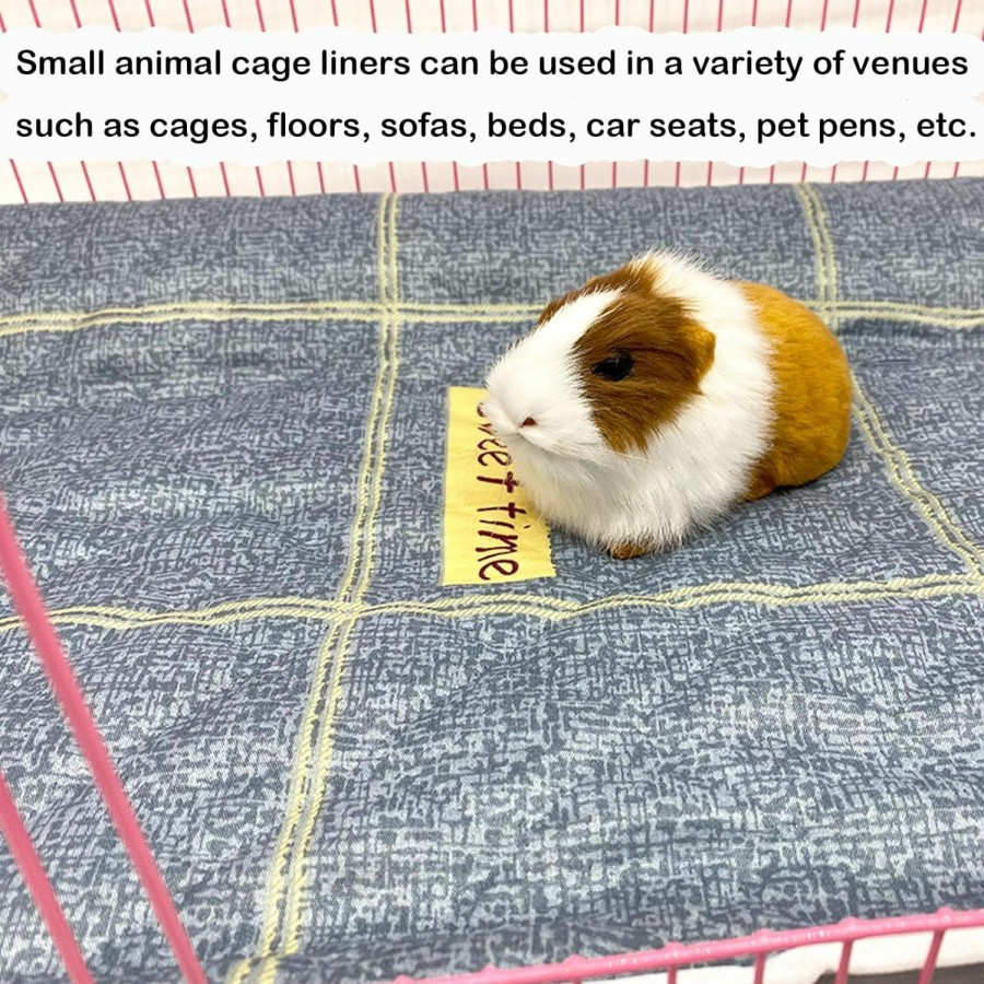 Small Animal RMNHPTK | Rmnhptk 4 Pcs Guinea Pig Cage Liners, Washable Pee Pads For Rabbit Guinea Pigs Small Animals Bedding Mats Pet Training Pads 19.7 X 27.5 Inches (Big Dot)