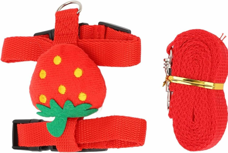 Small Animal Tnfeeon | Bunny Rabbit Harness And Leash Set, Cute Strawberry Vest Harness Leash For Bunny Kitten Puppy, Small Pets