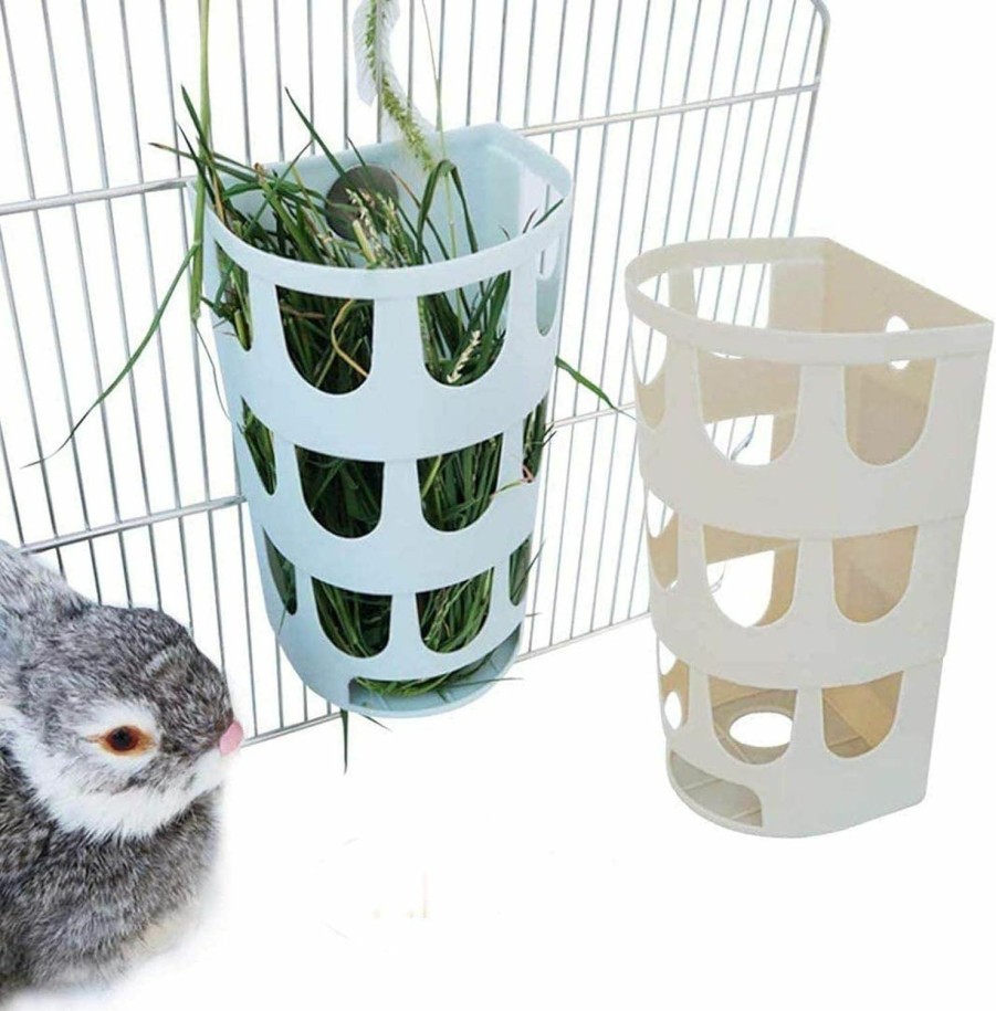 Small Animal Hamiledyi | Hamiledyi Guinea Pig Hay Feeder,2Pcs Bunny Hanging Cage Manger Hay Holder Rack For Small Animal Chinchilla Guinea Pig Rat-(Random Color)