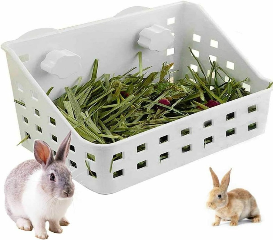 Small Animal kathson | Kathson Rabbit Hay Feeder Large Hay Manger Less Wasted Grass Holder Rack Food Dispenser Small Animal Plastic Bowl For Rabbits Bunny Guinea Pigs Rat Chinchilla