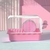 Small Animal JOUSONTY | Jousonty 9.1 6.7 6.3 Inch Portable Hamster Cages, Hamster Carrier, Pet Travel Carrier, Small Animal Pet Carrier, Small Animal Cages, With Water Bottle, Food Bowl, Small Wheel, Blue