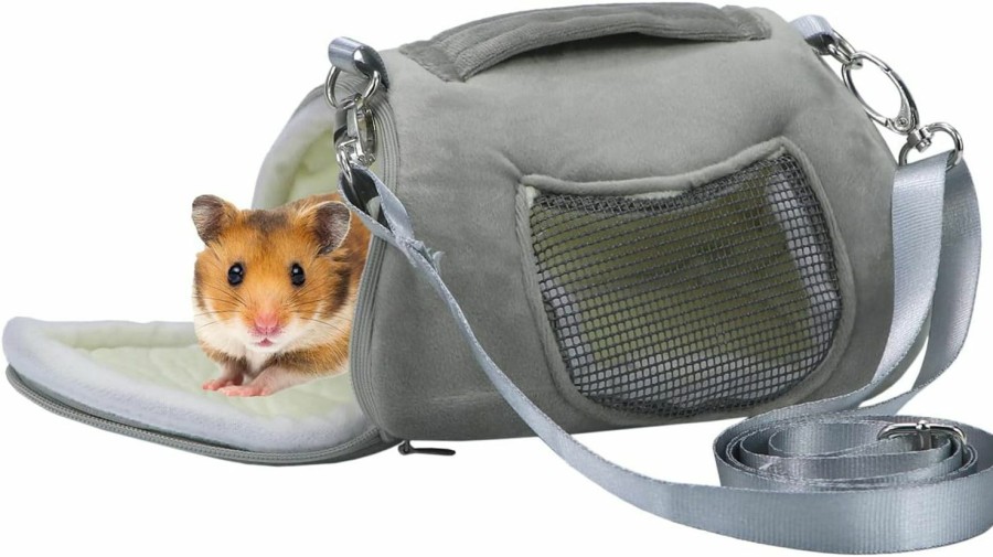 Small Animal Litewoo | Litewoo Hamster Travel Carrier Portable Outgoing Breathable With Adjustable Shoulder Strap Pet Carrying Bag For Sugar Glider Hamster Rat Chipmunk