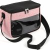 Small Animal Babyezz | Babyezz Hamster Carrier Bag,Portable Breathable Small Animal Travel Shoulder Bag,For Hamster, Hedgehog,Sugar Glider,Outgoing Travel Carrying Bag(Pink)