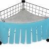 Small Animal Pulse Brands | Corner Fleece Forest Hideout For Guinea Pigs, Ferrets, Chinchillas, Hedgehogs, Dwarf Rabbits And Other Small Pets - Accessories And Toys (Blue/Gray)