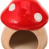 Small Animal ABOOFAN | Aboofan Mushrooms Hamster Hides Pet Houses Pet Hides Hamster Hut For Chinchilla Ceramic Hamster House Ceramic Hamster Hideout Hamster Nest Hideout House Sleeping Nest Ceramics Tent Summer