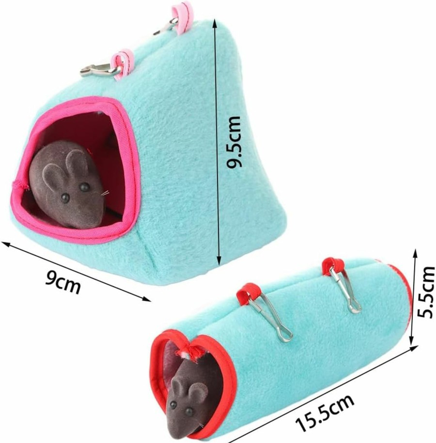 Small Animal Pokinge | 2Pcs/Set Hamster Hanging Bed Tube,Soft Plush Hamster House Sleeping Nest Small Animals Tunnel And Tube For Squirrel Chinchillas