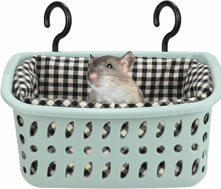 Small Animal JWShang | Jwshang Rat Hammock For Cage Chew Proof, Rat Hanging Basket Bed With Sturdy Hooks, Pet Rat Cage Accessories For Mice Snuggling Sleeping, Safe And Cozy Small Animal Rodent Hammock For Rat Sugar Glider