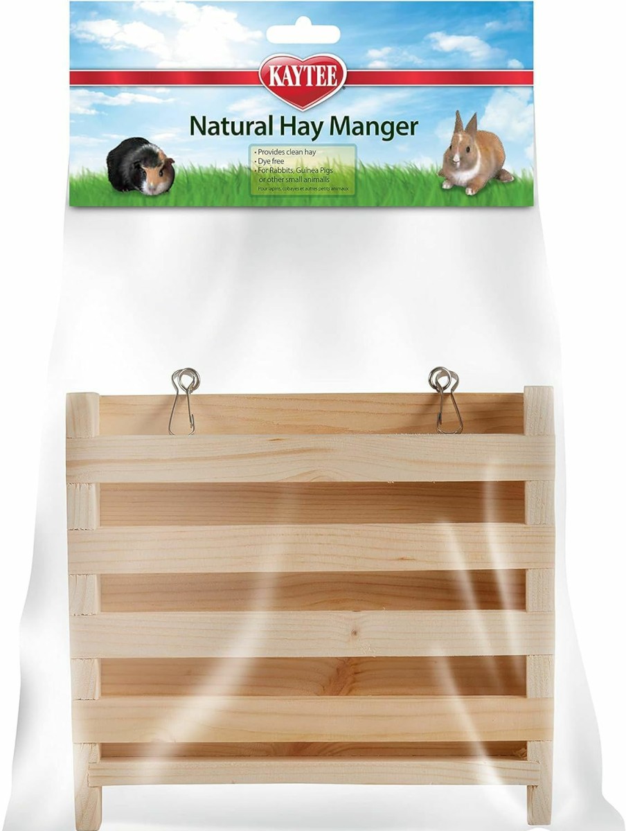 Small Animal Kaytee | Kaytee Natural Wooden Hay Manger For Pet Rabbits, Chinchillas, And Guinea Pigs, Large