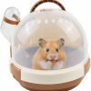 Small Animal MUYG | Muyg Hamster Carrier Cage Portable Cages Small Animals Carry Travel Case With Water Bottle Plastic Breathable Guinea Pig Outgoing Cage For Dwarf Hamster Ferret Chinchillas Hedgehog (Pink)