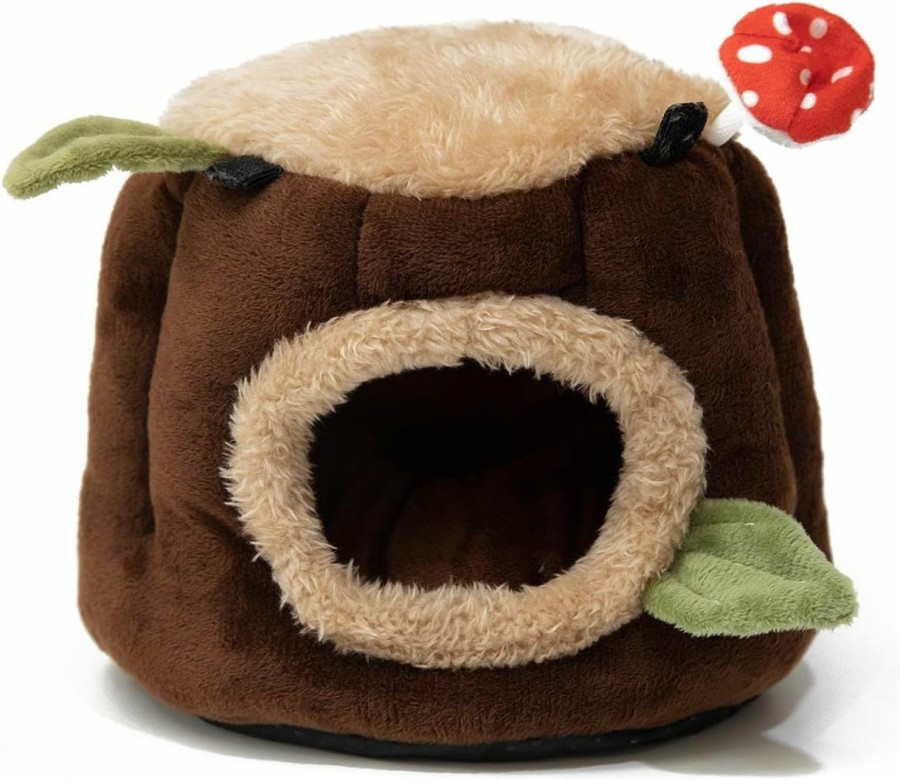 Small Animal Aichillatum | Aichillatum Guinea Pig Bed Stump Style Soft Washable Small Animal Hideout Hamster House Pet Hammock For Dwarf Bunnies,Chinchilla, Hedgehog,Parrot(S)