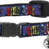 Small Animal Buckle-Down | Buckle-Down Breakaway Cat Collar - Bing Bong Poses/Candy Purples/Multi Color - 1/2\" Wide - Fits 9-15\" Neck - Large