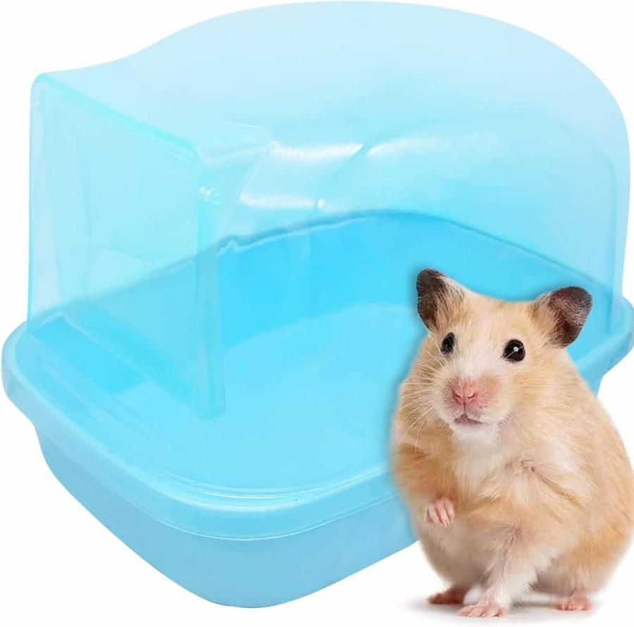 Small Animal Hamiledyi | Hamiledyi Dwarf Chinchilla Sand Bath House,Syrian Hamster Sauna Room Plastic Small Animals Dust Bathroom Toilet For Hamster Gerbil Hedgehog Squirrel Totoro