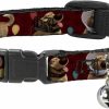 Small Animal Buckle-Down | Buckle-Down Breakaway Cat Collar - Dug 4-Poses/Balloons/Paw Print Reds - 1/2\" Wide - Fits 6-9\" Neck - Small