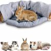 Small Animal ALI2 | Ali2 Rabbit Tunnel Bed 2-In-1 Bunny Play Tunnel Tubes For Rabbit Guinea Pig Tunnel Hideout With Removable Mat For Bunny Guinea Pig Kitten Puppy Ferret Hedgehog