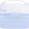 Small Animal iplusmile | Baluue Hamster Travel Portable Carrier Cage, Clear Tub Hamster Cage, Hamster Cage Travel Carrier Clear Carrying Box With Handle For Rat Gerbils Rabbit Guinea Pig, Blue Travel Container