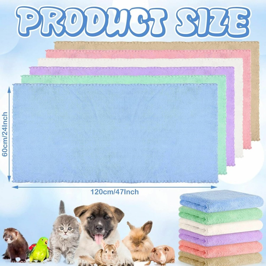 Small Animal Newwiee | 24 Pcs Guinea Pig Blankets Bunk Pet Microfiber Coral Fleece Cage Liners Absorbent Guinea Pig Bedding Soft Accessories Small Animal Bedding Mat Bathe Towels For Puppy Cat (13.8 X 29.5 Inches)