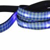 Small Animal Yellow Dog Design | Yellow Dog Design Gingham Blue Ez-Grip Dog Leash With Comfort Handle 1\" Wide And 5' (60\") Long, Large