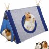 Small Animal VERTUPET | Vertupet Guinea Pig Hideaway Nest Tent House Rabbit Triangular Hideout Shelter Small Animal Bed, Cage Accessories For Chinchillas Hamster Ferrets Hedgehogs Bunny