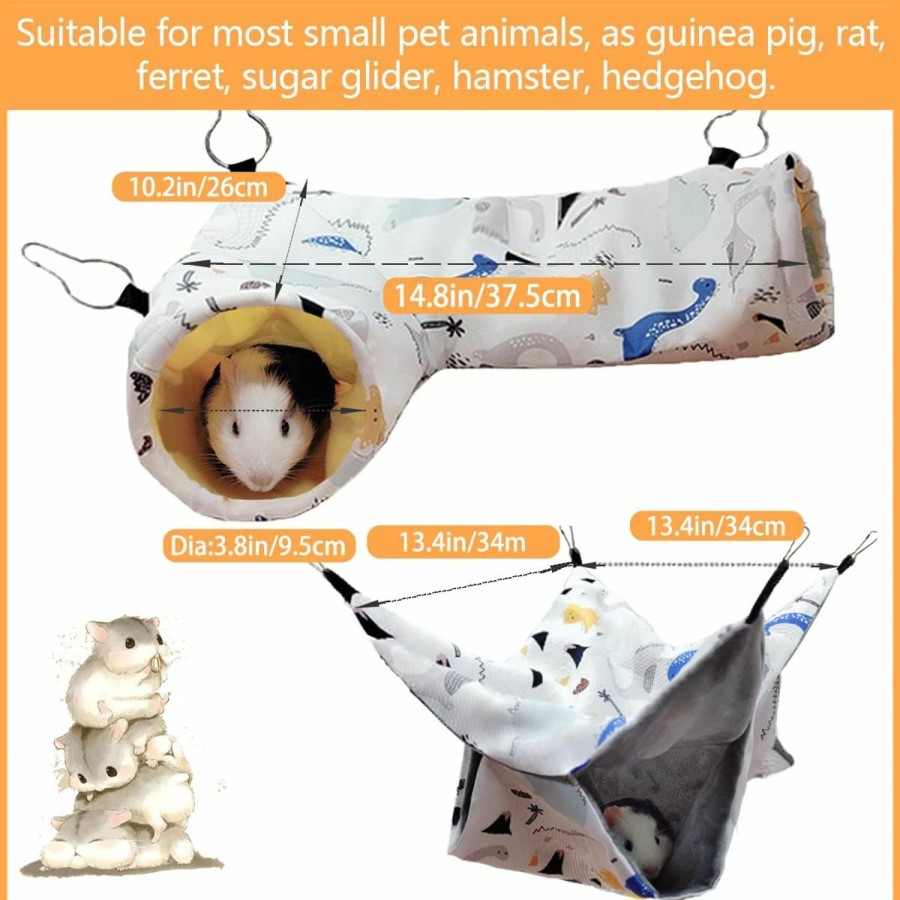 Small Animal LEFTSTARER | Leftstarer Guinea Pig Rat Corner Tunnel & Tubes Collapsible, Dia 3.9In, Fit Hedgehog Piggy Hamster Hide And Shuttle, Corner Hideout