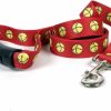 Small Animal Yellow Dog Design | Yellow Dog Design Jingle Bells Ez-Grip Dog Leash With Comfort Handle 1\" Wide And 5' (60\") Long, Large