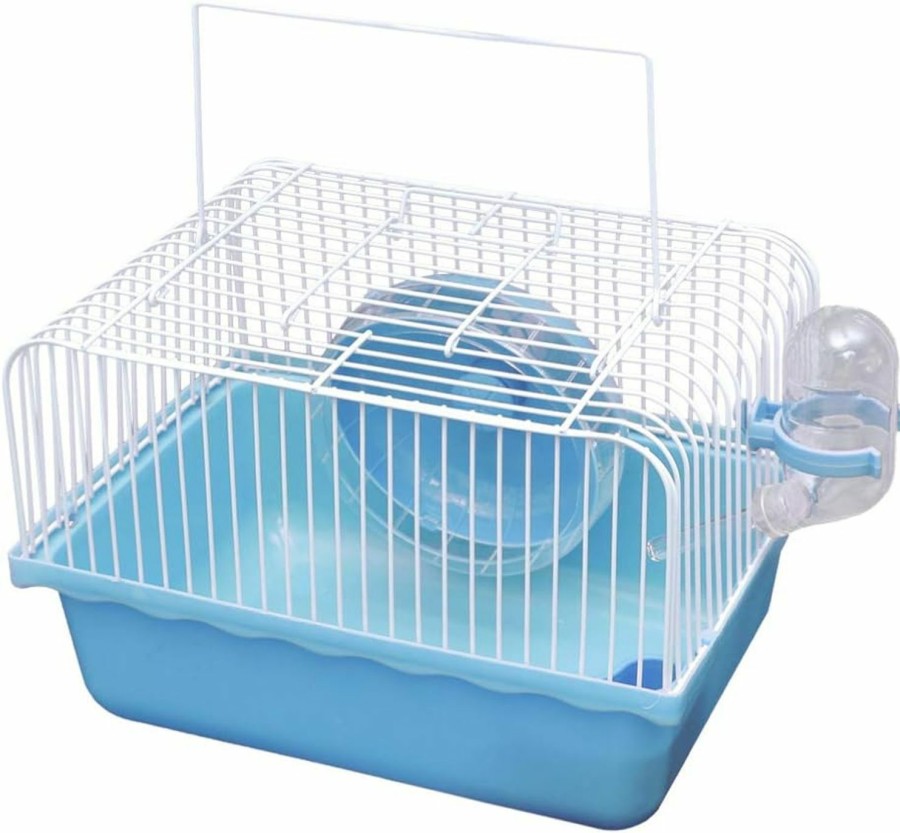 Small Animal TEHAUX | Tehaux Pet Carrier Cage Guinea Pig Cage Mice Cage Outdoor Hamster Small Cage Water Bottle Accessories Small Animal Carrier Mouse Cage For Pet Mice Toys Double Layer Travel Small Pastoral