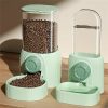 Small Animal BNOSDM | Bnosdm 40Oz Hanging Automatic Rabbit Feeders For Cages Gravity Cat Food Dispenser Bunny Food Water Bowl Set Pet Feeding Station For Guinea Pigs Ferrets Chinchillas Kittens (Green)